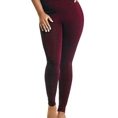 Burgundy Seamless Leggings - Women SBS Fashion